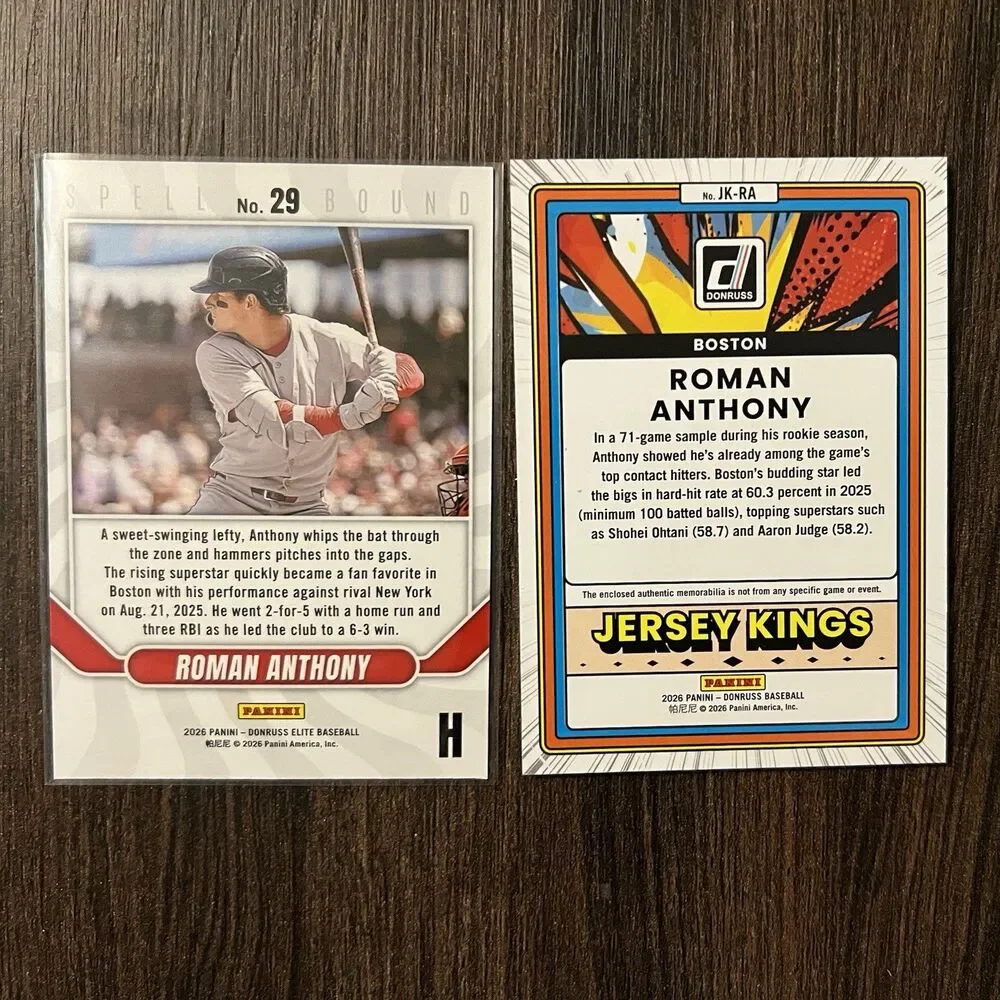 2026 Roman Anthony Patch Panini Donruss Jersey Kings / Panini Elite Spell Bound